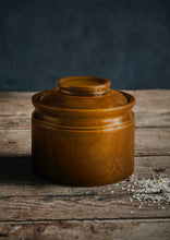 Load image into Gallery viewer, Retro Stone Salt Jar | Barn - Mocha Brown | Glazed