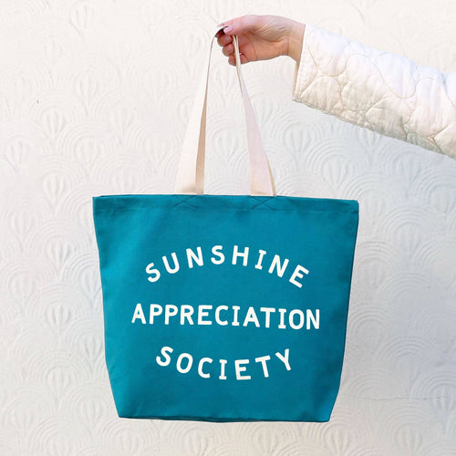 Sunshine Appreciation Society - Tropical Blue Canvas Tote Bag