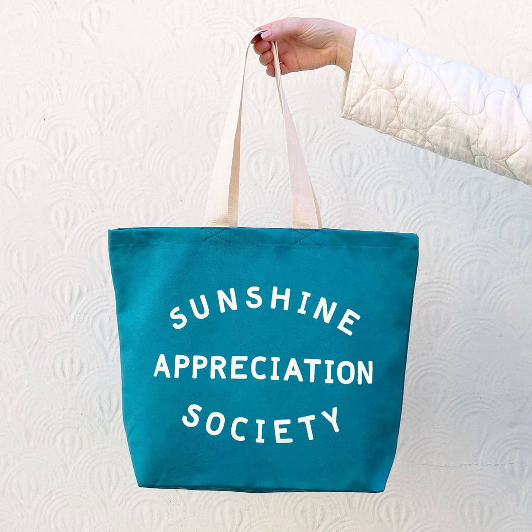 Sunshine Appreciation Society - Tropical Blue Canvas Tote Bag