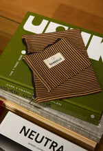 Load image into Gallery viewer, Gabrielle Paris | Small Cotton Pouch | Coffee Stripes - BTS CONCEPT STORE