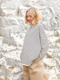 Load image into Gallery viewer, Chalk Bryony Stripe Top | Black + Cream | One Size - BTS CONCEPT STORE