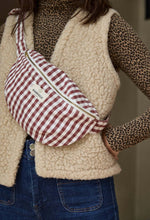 Load image into Gallery viewer, Gabrielle Paris Cotton Waist Bag | Vichy Bordeaux