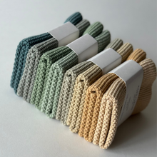 Load image into Gallery viewer, Dishcloths - Organic Cotton - Set of 2 -Knitted Golden Straw