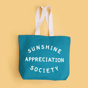 Sunshine Appreciation Society - Tropical Blue Canvas Tote Bag