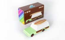 Load image into Gallery viewer, Surf Wagon with wooden surf board - Wooden Diecast Toy Car