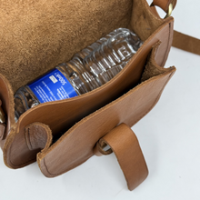 Load image into Gallery viewer, Maya Tan Leather Saddle Bag – Handmade Full-Grain Crossbody