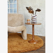Load image into Gallery viewer, Madam Stoltz Round Tufted Woolen Rug | Dark Mustard - BTS CONCEPT STORE
