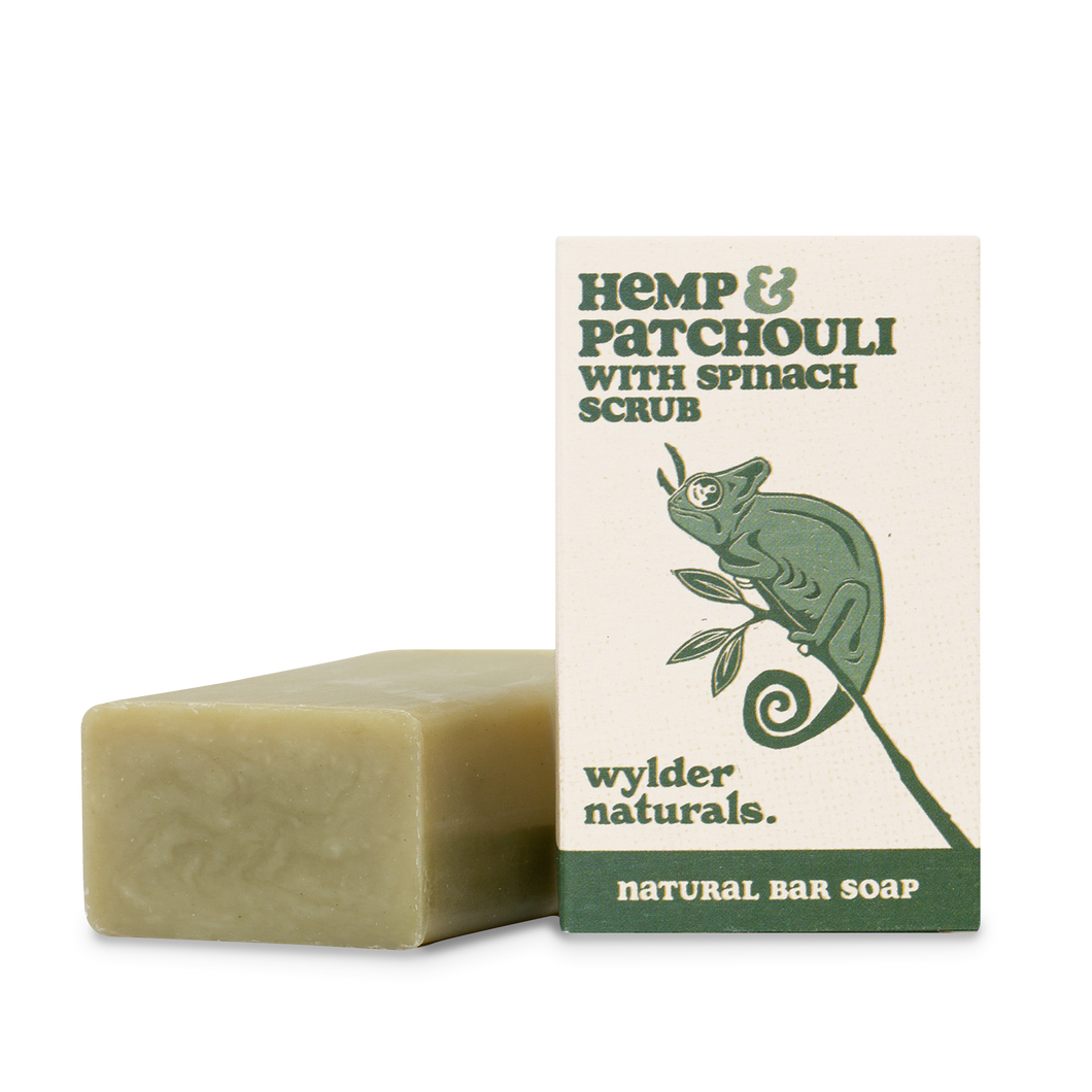 Wylder | Hemp & Patchouli with Spinach Scrub Natural Bar Soap