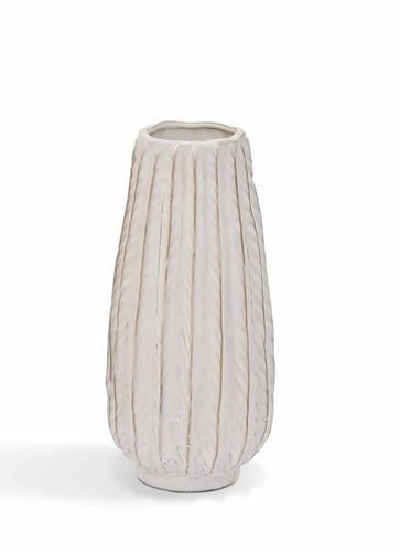 Large White Reactive Glaze Vase