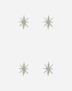 Christmas  Ornaments | Spike | Silver Glitter | 7.5cm