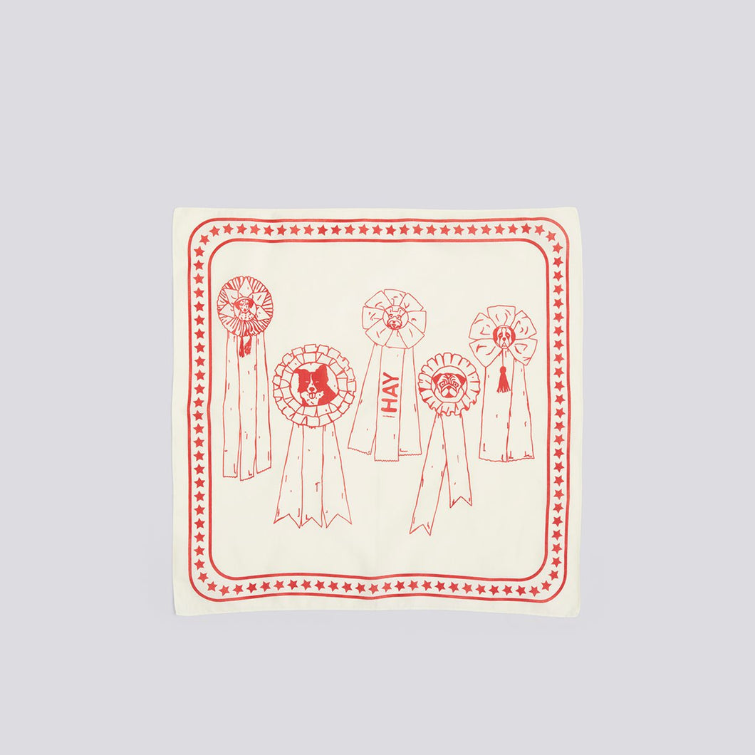 HAY Dog’s Scarf (recycled) | off-white with red