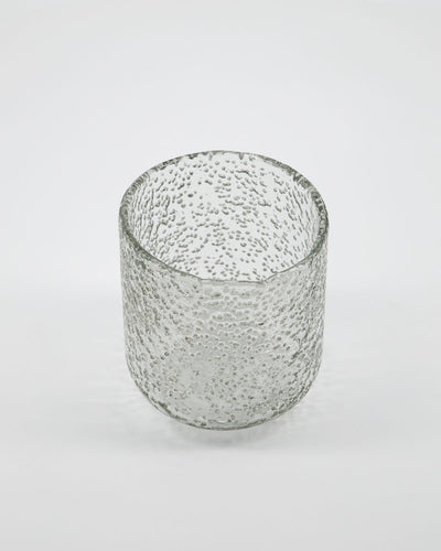 Snow Clear Glass Candle Holder