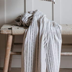 Himmel Grey Textured Stripe Throw