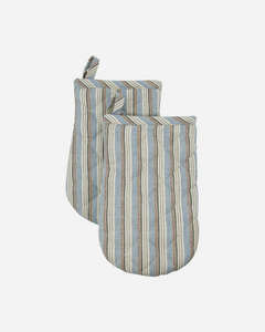 Blue & Sand Kitchen Glove |Set/2