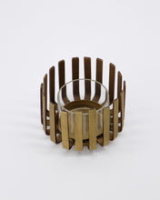 Load image into Gallery viewer, Bars Tealight Holder | Brass + Glass