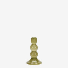 Load image into Gallery viewer, Madam Stoltz Glass Candle Holder | Olive - BTS CONCEPT STORE