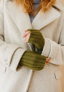 TBCo | Cashmere + Merino Wrist Warmers/Gloves in Olive