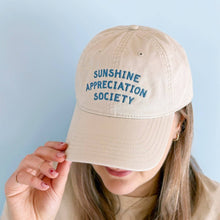 Load image into Gallery viewer, Sunshine Appreciation Society | Cotton Baseball Cap - Off-White