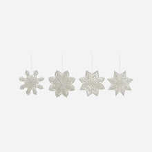 Load image into Gallery viewer, Snowflake Paper Christmas Decorations | White | S/4