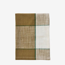 Load image into Gallery viewer, Madam Stoltz | Checked Kitchen Towel | Off-white + Soft Green