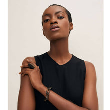 Load image into Gallery viewer, Rectangle link Buffalo horn bracelet - Brown - BTS CONCEPT STORE