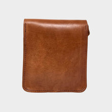 Load image into Gallery viewer, Tan Small Leather Crossbody Bag with Pop Closure