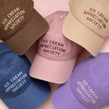 Load image into Gallery viewer, Ice Cream Appreciation Society - Cotton Baseball Cap - Cocoa
