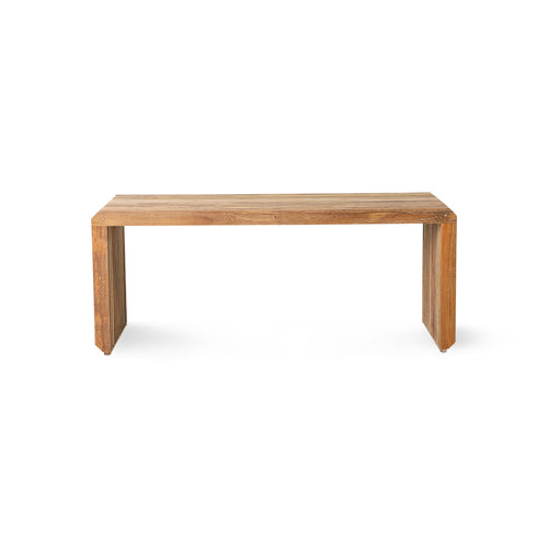 HKLIVING | Slatted Linear Bench | Element Teak