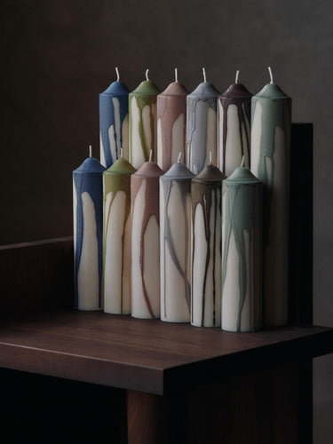 Ferm Living Dryp Pillar Candle | Various Colours | H20