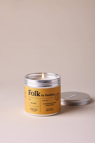 Belong Vegetable Wax Folk Tin Candle
