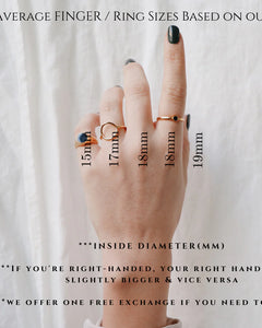 Lines + Current Sigrid ‘Mona’ Ring with Small Black Stone