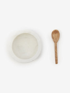 Marina Bowl with spoon | White