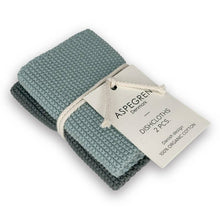 Load image into Gallery viewer, Dishcloths - Organic Cotton - Set of 2 - Knitted - Pine