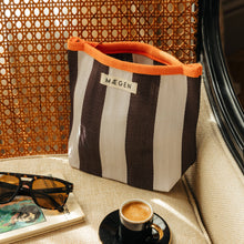 Load image into Gallery viewer, Pouch / Toiletry Bag | Orange/ White/ Aubergine