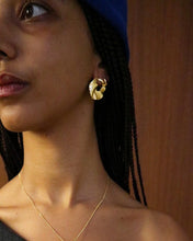 Load image into Gallery viewer, RAINN sculpt earrings | Gold Plate | Lines &amp; Current