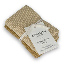 Load image into Gallery viewer, Dishcloths - Organic Cotton - Set of 2 -Knitted Golden Straw