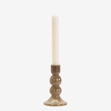 Load image into Gallery viewer, Madam Stoltz | Glass Candle Holder | Taupe