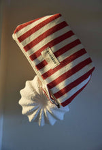 Load image into Gallery viewer, Gabrielle | Red Stripes Cotton Beauty Kit