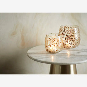 Madam Stoltz | Glass Votive Tealight Holder | Flowers