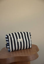 Load image into Gallery viewer, Gabrielle | Black Stripes Toiletry Bag