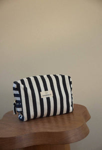 Gabrielle | Black Stripes Toiletry Bag