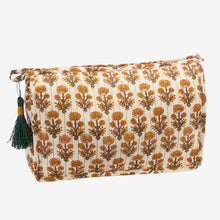 Load image into Gallery viewer, Madam Stoltz Cotton Quilted Wash Bag | White+Yellow+Green - BTS CONCEPT STORE