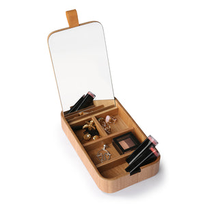 hkliving | Willow Wooden Jewellery Box with Mirror