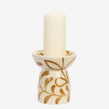 Load image into Gallery viewer, Madam Stoltz Hand-Painted Candle Holder | Off-White,Caramel - BTS CONCEPT STORE