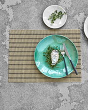 Load image into Gallery viewer, Handmade Bamboo Placemats | Set/4 | Brown + Off white stripes - BTS CONCEPT STORE