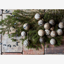 Load image into Gallery viewer, Madam Stoltz | Handmade Paper Pulp Christmas Baubles | polka dots | individual - 3 colours
