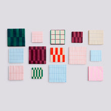 Load image into Gallery viewer, HAY Cocktail Napkins | light pink + red grid