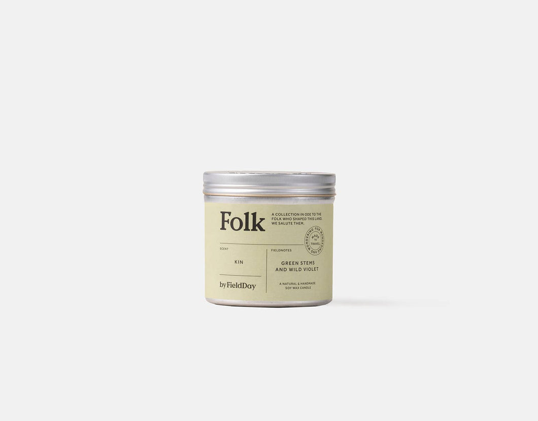 Folk Tin Collection - Kin Vegetable Soy Wax Candle