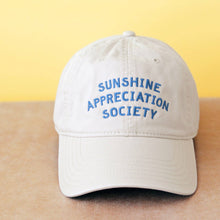 Load image into Gallery viewer, Sunshine Appreciation Society | Cotton Baseball Cap - Off-White
