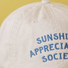 Load image into Gallery viewer, Sunshine Appreciation Society | Cotton Baseball Cap - Off-White